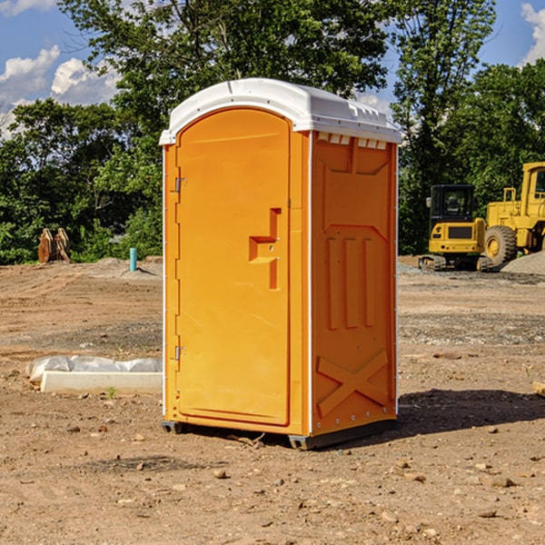 how often are the porta potties cleaned and serviced during a rental period in May ID